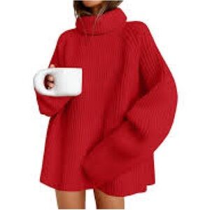 Cozy Red Turtleneck Sweater